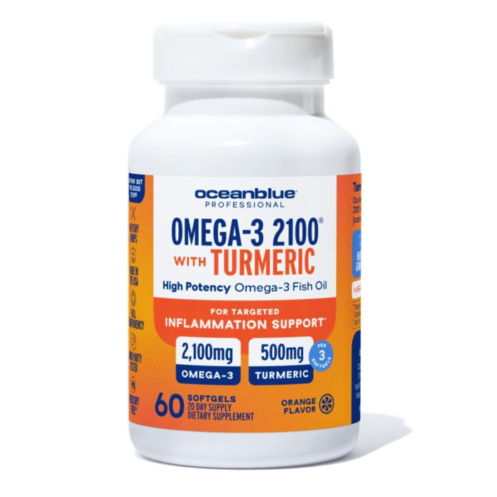 Oceanblue Omega-3 2100 with Turmeric - Front view