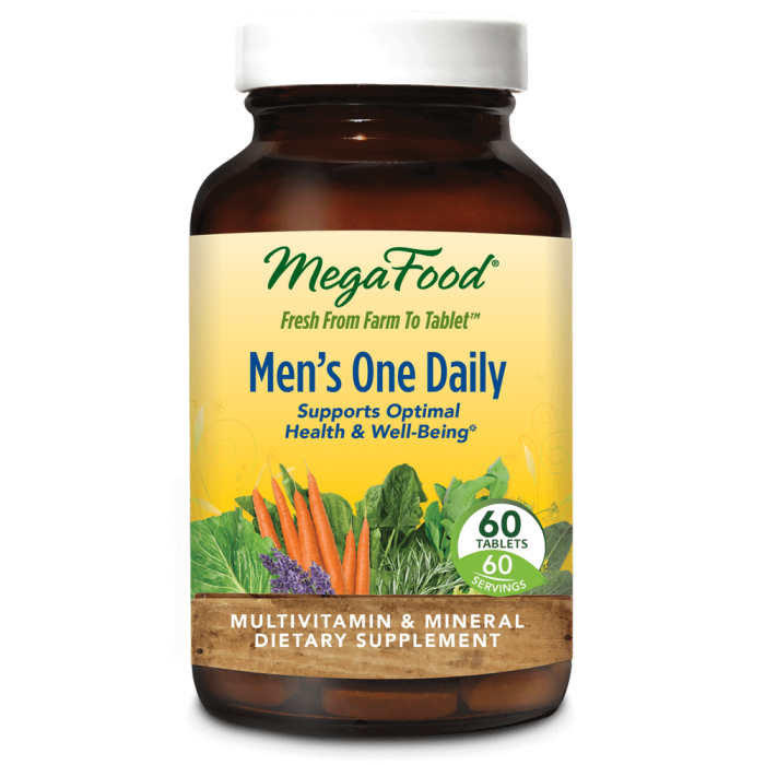 MegaFood Men's One Daily Multivitamin,  60 Tablets