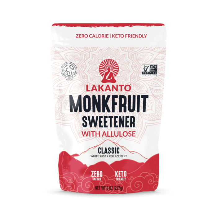 Lakanto Classic Monkfruit Sweetener with Allulose - Front view