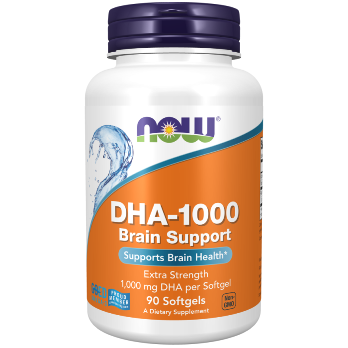 NOW Foods DHA-1000 Fish Oil, Extra Strength - 90 Softgels