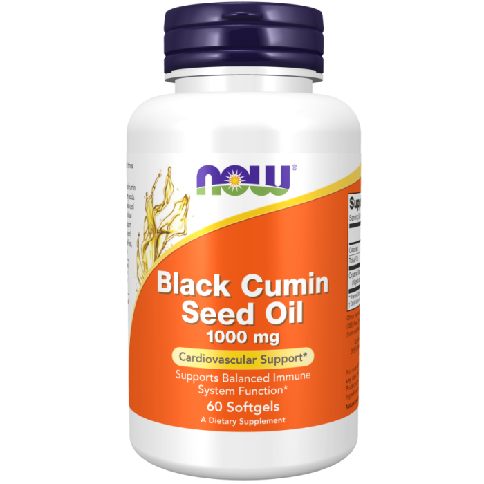 NOW Foods Black Cumin Seed Oil 1000 mg Softgels