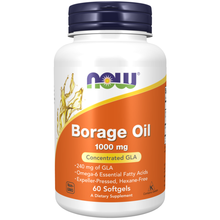 NOW Foods Borage Oil 1000 mg - 60 softgels