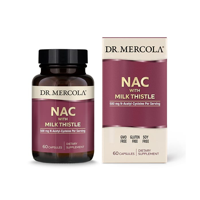 Dr. Mercola NAC with Milk Thistle, 60 Capsules