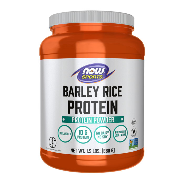 NOW Foods Barley Rice Protein Powder - 1.5 lbs.