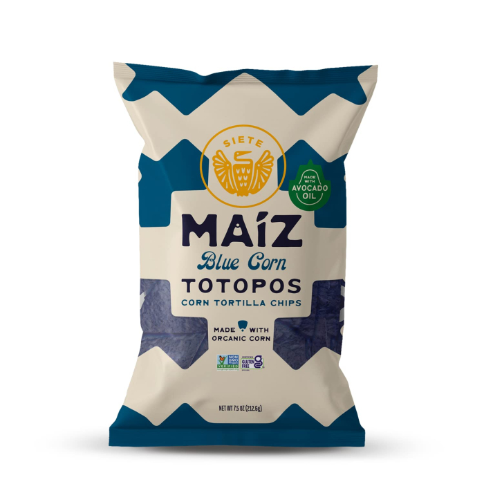 Siete Chips, Maíz Sea Salt Blue Corn Tortilla Chips, 7.5 oz. 