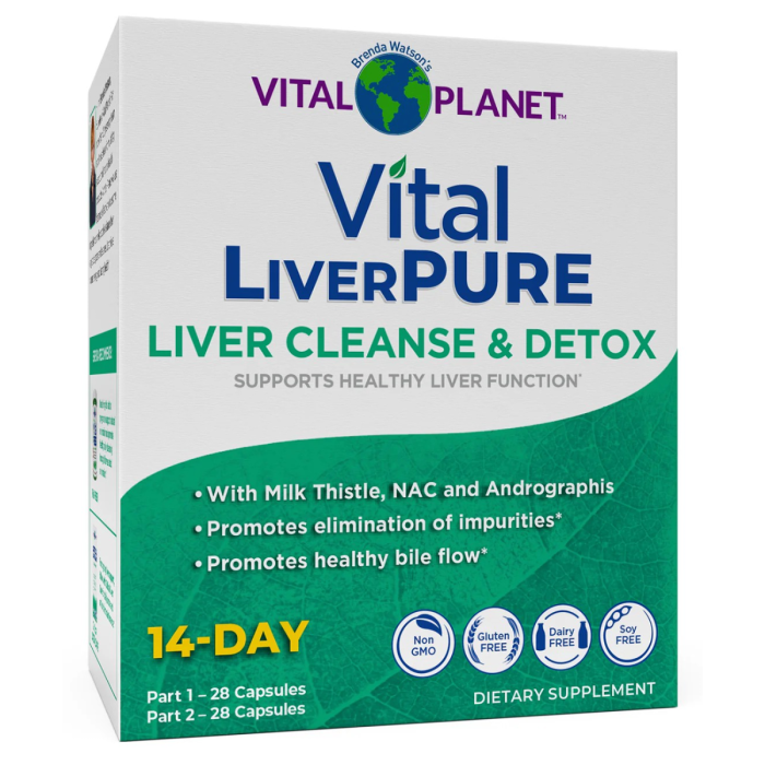Vital Planet Vital LiverPURE 2-Part, 14-Day Kit - Front view