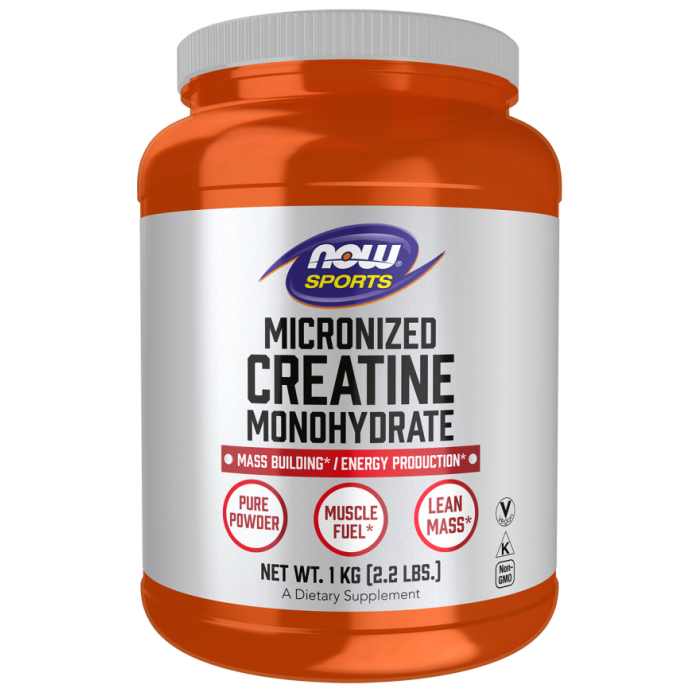 NOW Foods Creatine Monohydrate, Micronized Powder - 2.2 lbs. (1 kg)