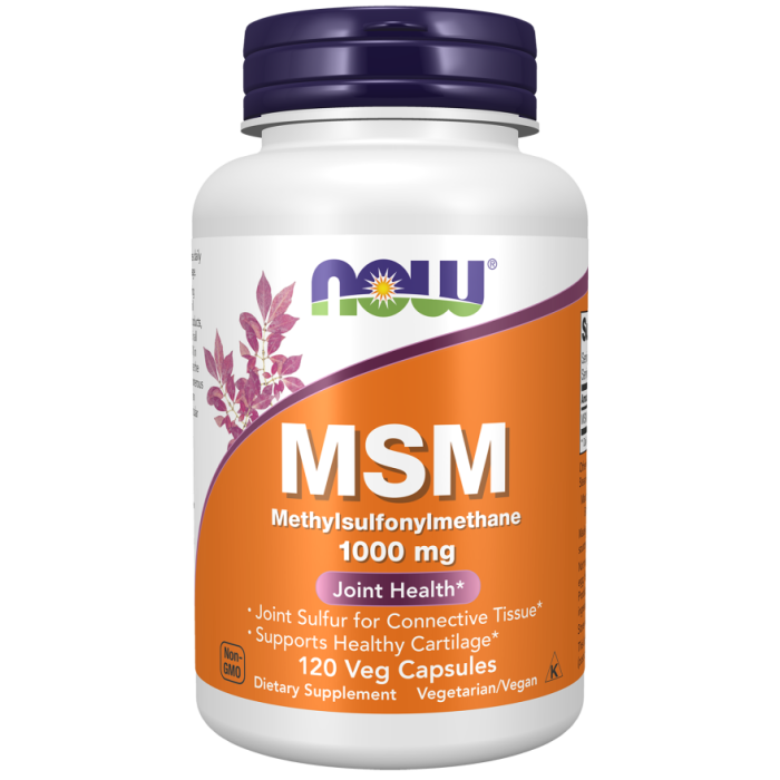 NOW Foods MSM 1000 mg - 120 Veg Capsules
