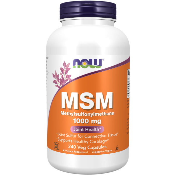 NOW Foods MSM 1000 mg - 240 Veg Capsules