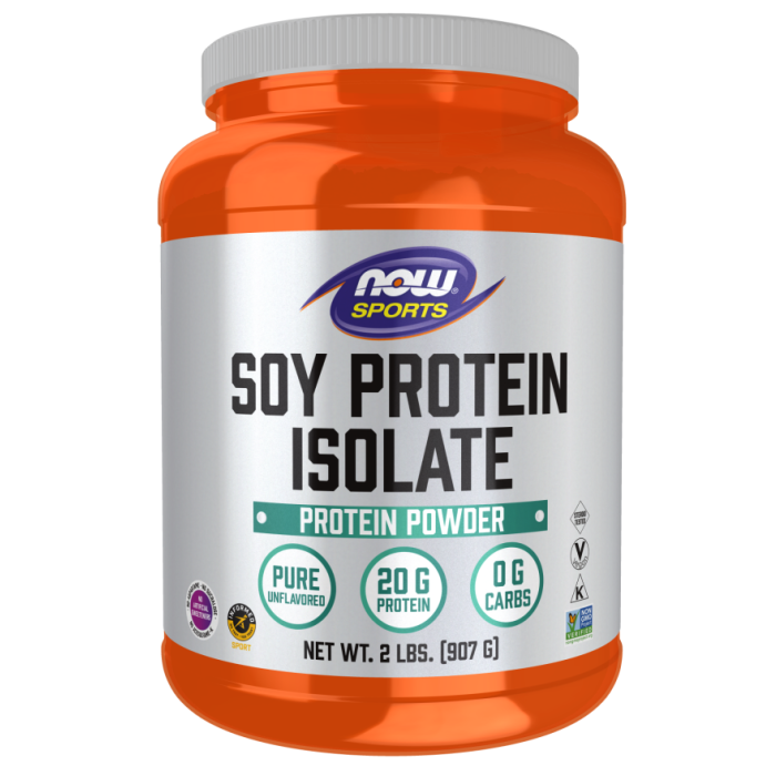 NOW Foods Soy Protein Isolate, Unflavored Powder - 2 lbs.