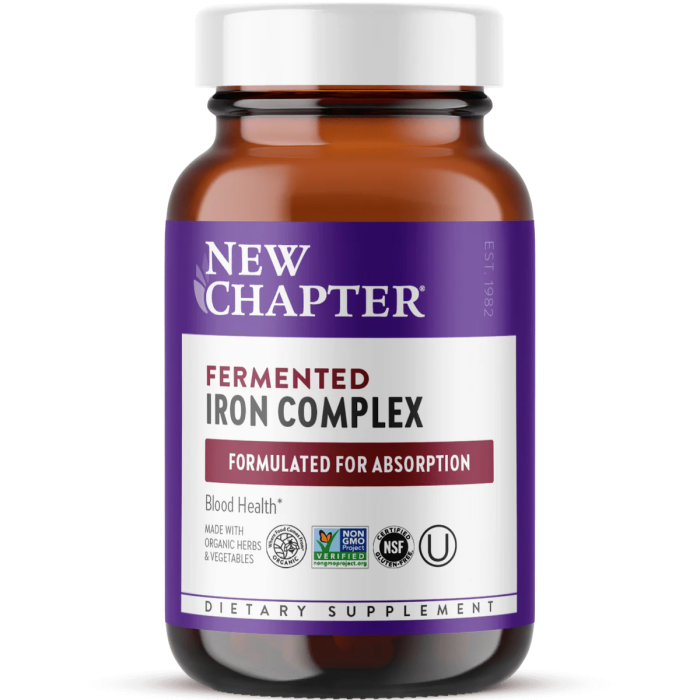 New Chapter Fermented Iron Complex - Front view