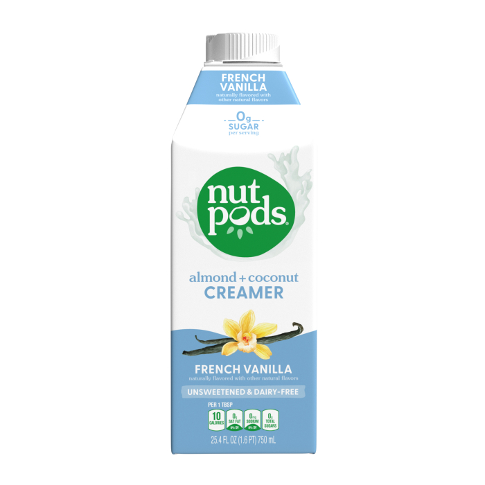 Nutpods Almonds + Coconut Creamer French Vanilla, 25.4 fl. oz.