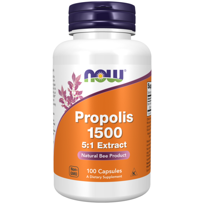 NOW Foods Propolis 1500 - 100 Capsules