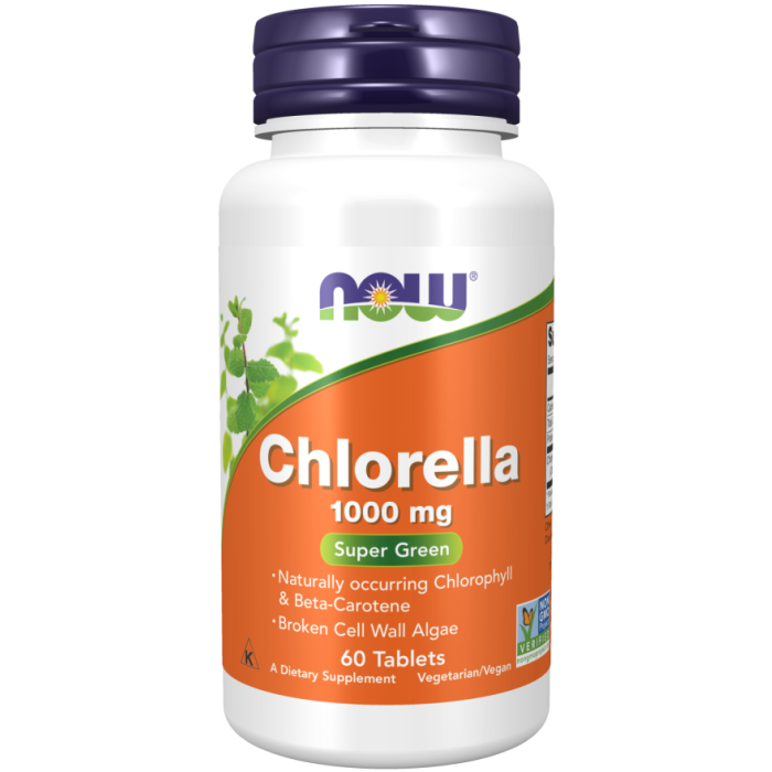 NOW Foods Chlorella 1000 mg - 60 Tablets