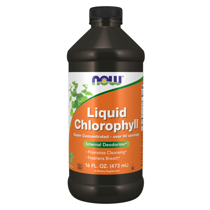 NOW Foods Chlorophyll Liquid, Mint – 16 fl. oz.