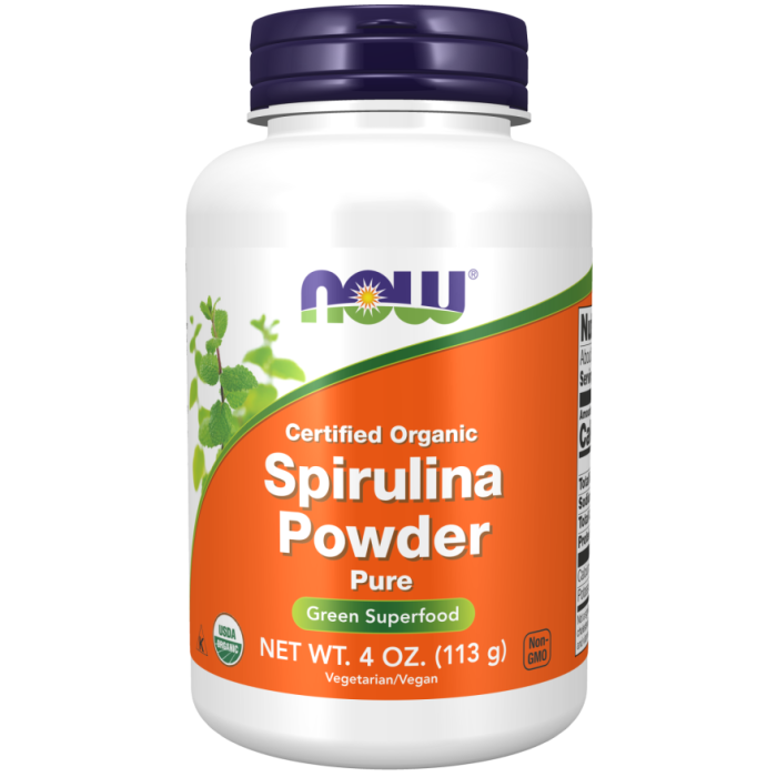 NOW Foods Spirulina, Organic Powder - 4 oz.