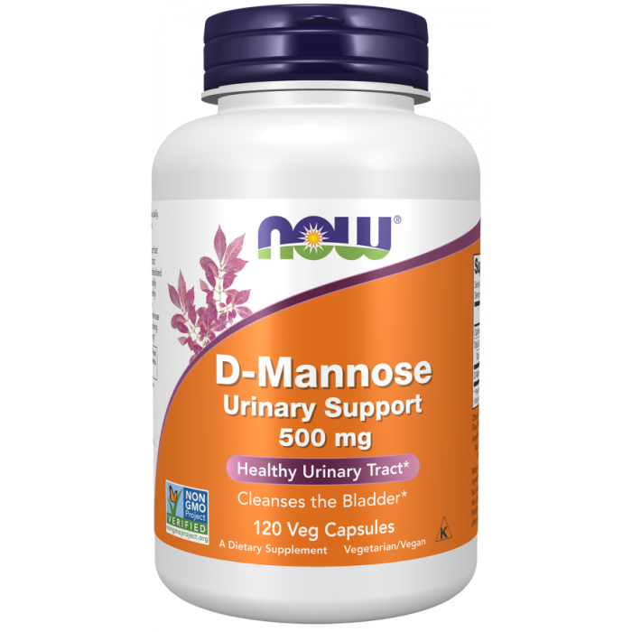 NOW Foods D-Mannose Urinary Support 500 mg - 120 Veg Capsules