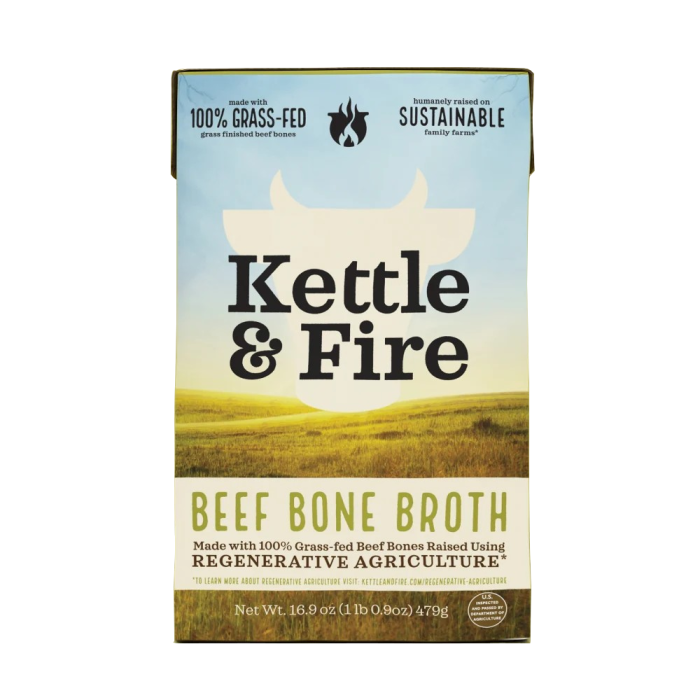 Kettle & Fire Regenerative Beef Bone Broth - Front view