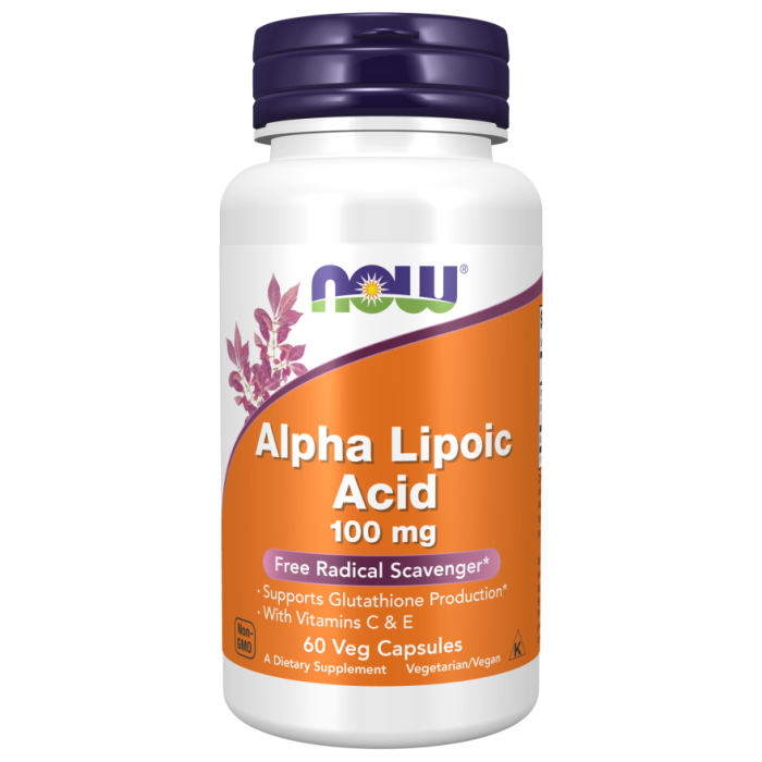 NOW Foods Alpha Lipoic Acid 100 mg - 60 Veg Capsules