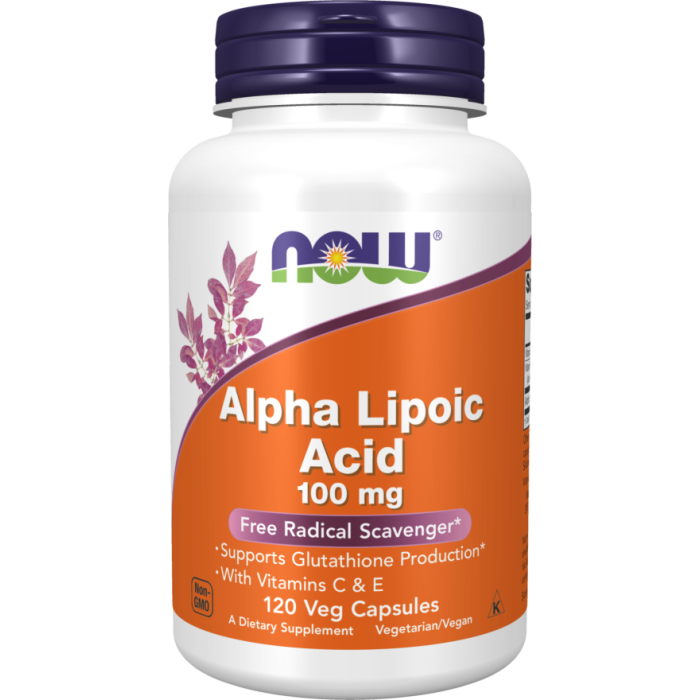 NOW Foods Alpha Lipoic Acid 100 mg - 120 Veg Capsules