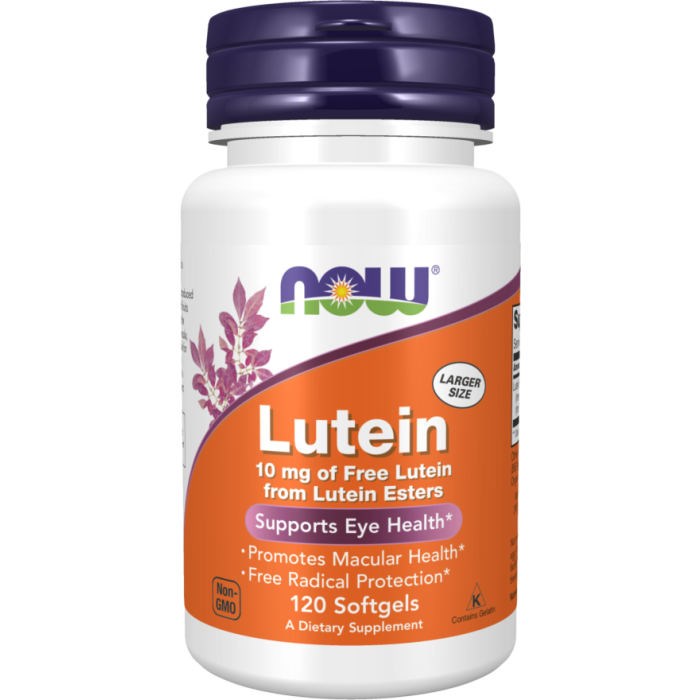 NOW Foods Lutein 10 mg - 120 Softgels