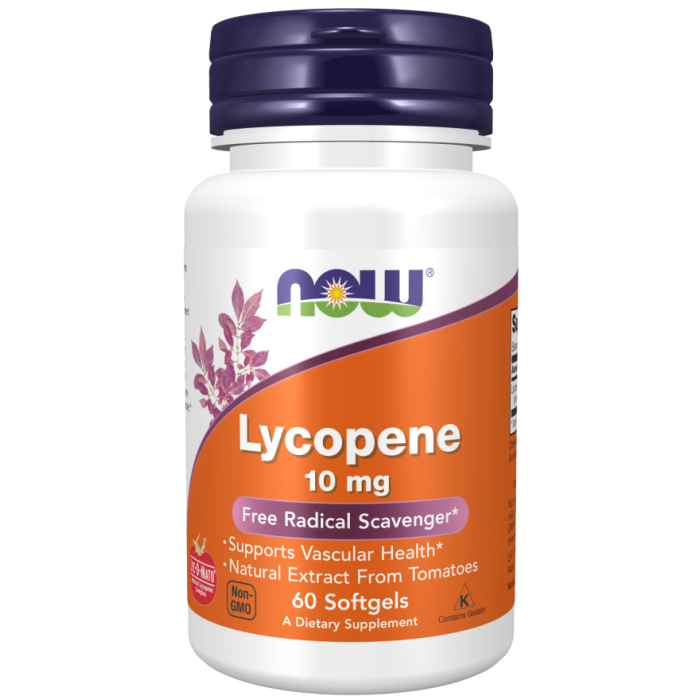 NOW Foods Lycopene 10 mg - 60 Softgels
