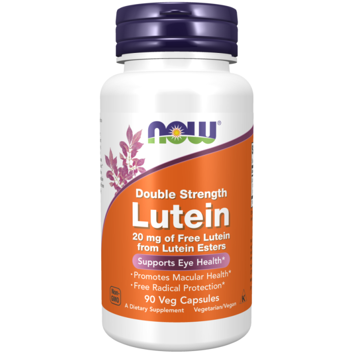 NOW Foods Lutein, Double Strength 20 mg - 90 Veg Capsules