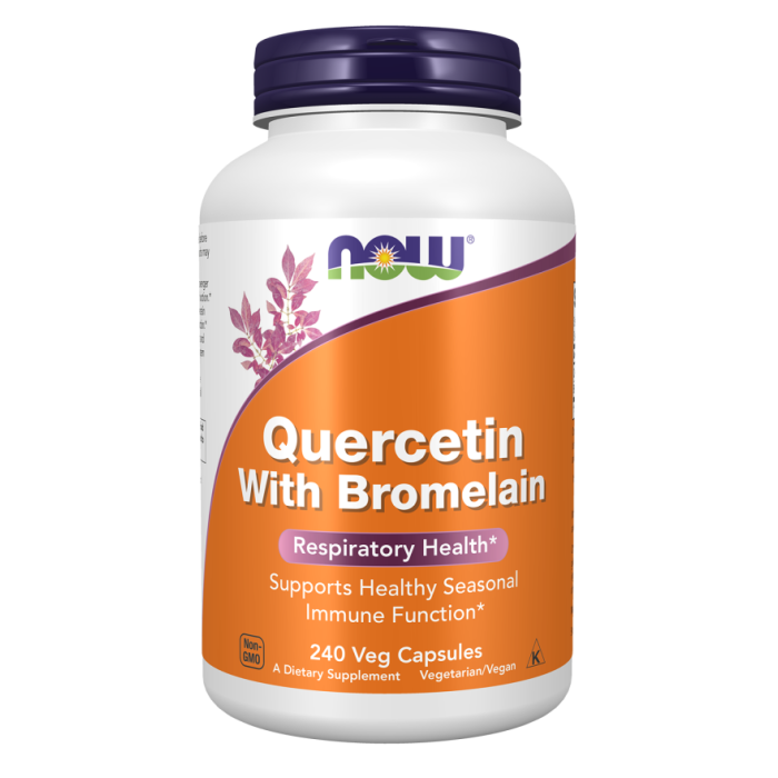 NOW Foods Quercetin With Bromelain - 240 Veg Capsules