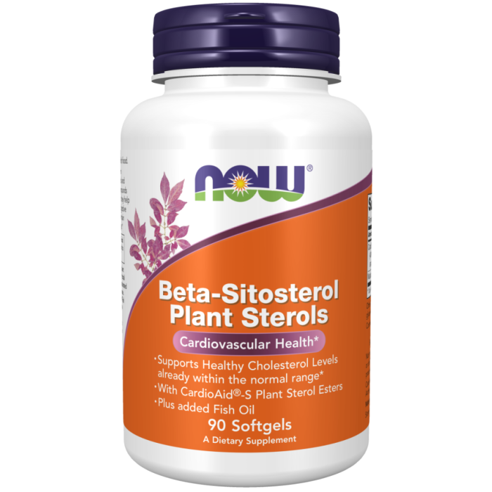 NOW Foods Beta-Sitosterol Plant Sterols - 90 Softgels