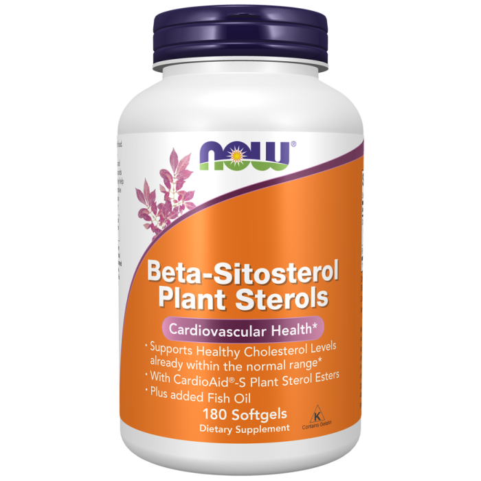 NOW Foods Beta-Sitosterol Plant Sterols - 180 Softgels