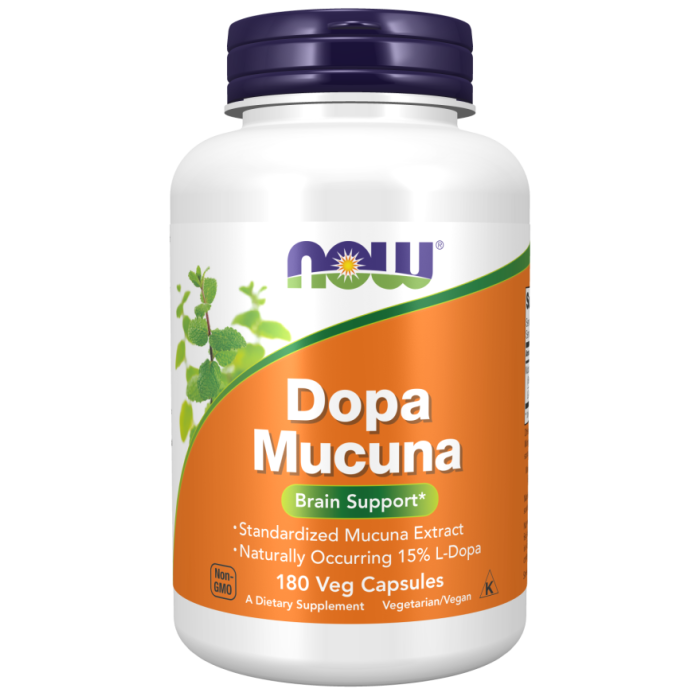 NOW Foods Dopa Mucuna - 180 Veg Capsules