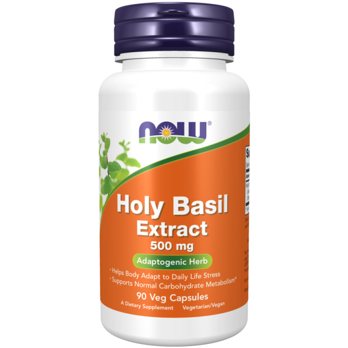 NOW Foods Holy Basil Extract 500 mg - 90 Veg Capsules