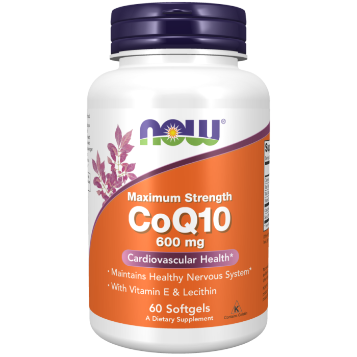 NOW Foods CoQ10 600 mg - 60 Softgels