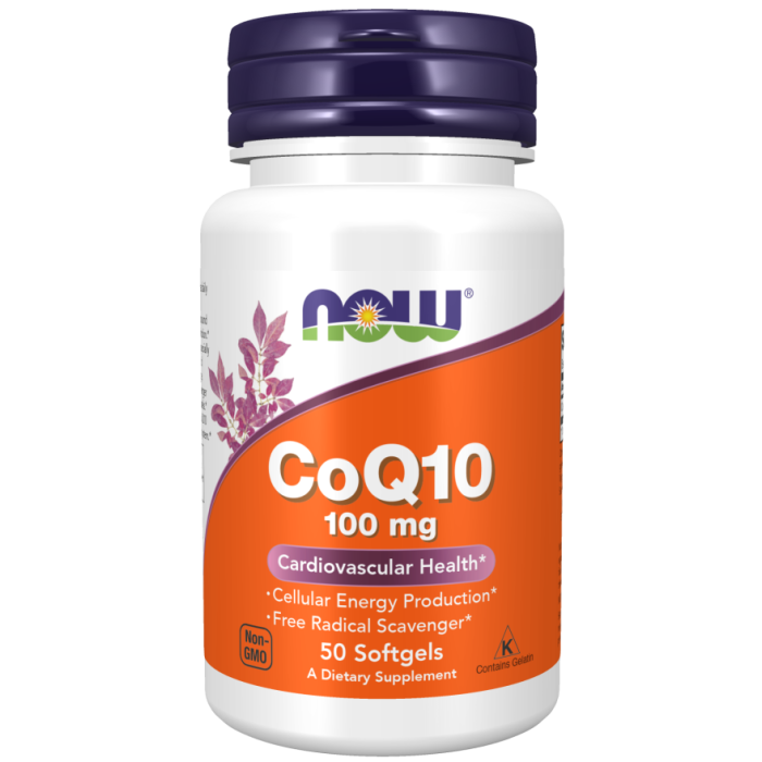 NOW Foods CoQ10 100 mg - 50 Softgels