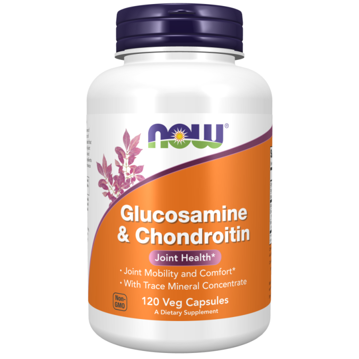 NOW Foods Glucosamine & Chondroitin with Trace Minerals - 120 Veg Capsules