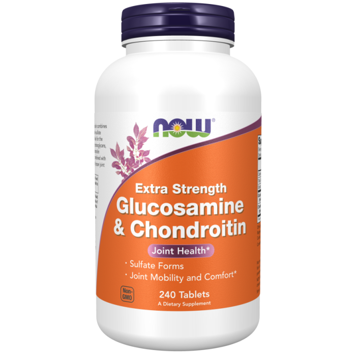 NOW Foods Glucosamine & Chondroitin Extra Strength - 240 Tablets