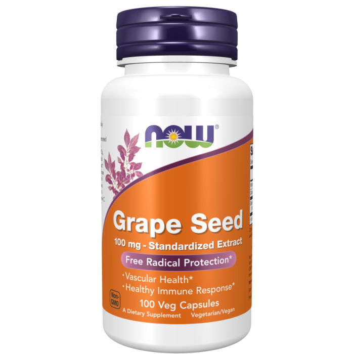 NOW Foods Grape Seed - 100 Veg Capsules