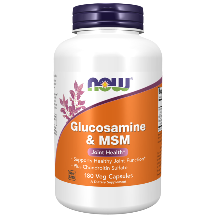 NOW Foods Glucosamine & MSM - 180 Capsules