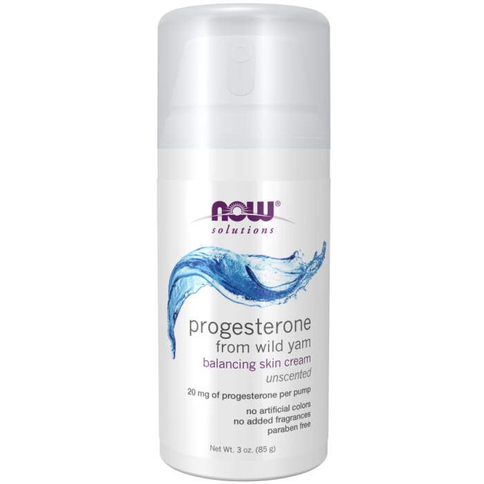 NOW Foods Progesterone from Wild Yam Balancing Skin Cream - 3 oz.
