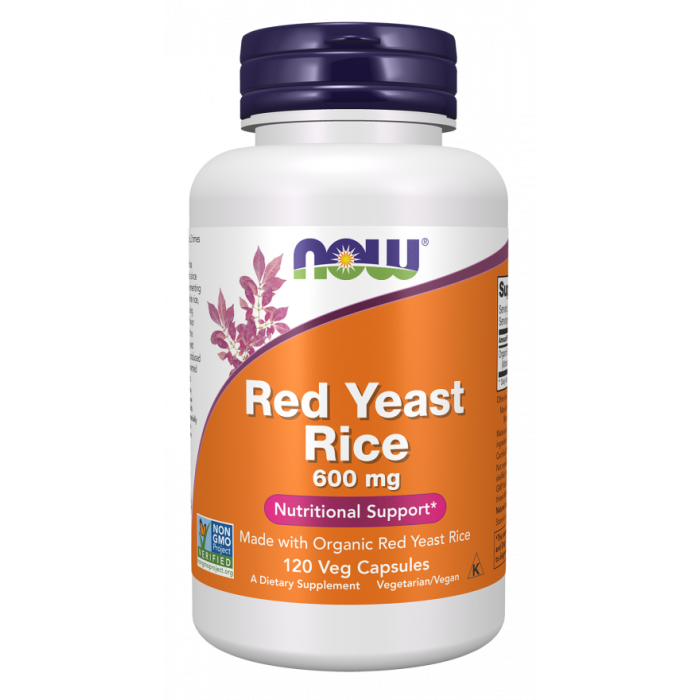 NOW Foods Red Yeast Rice 600 mg - 120 Veg Capsules