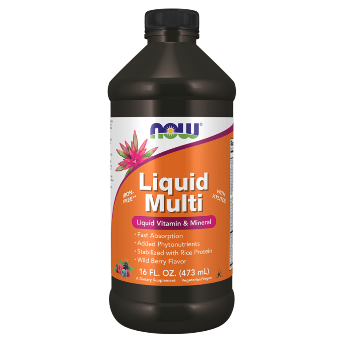 NOW Foods Liquid Multi, Wild Berry Flavor - 16 fl. oz.