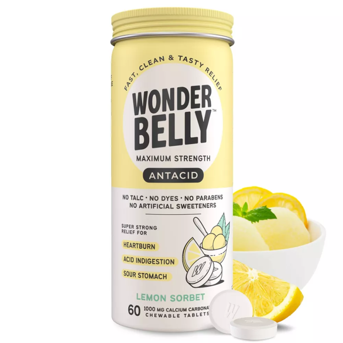 Wonderbelly Maximum Strength Lemon Sorbet Antacid - Front view