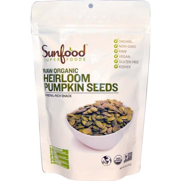 Sunfood Raw Organic Heirloom Pumpkin Seeds, 8 oz.