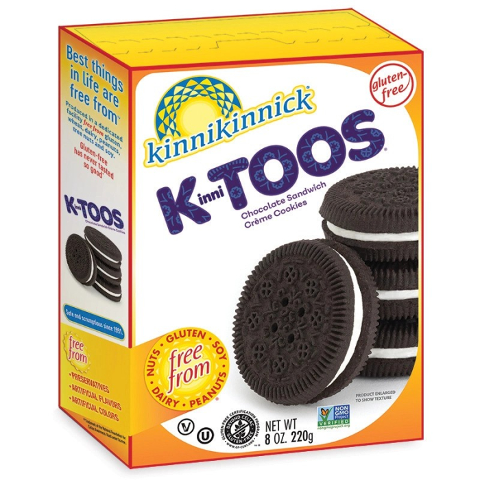 Kinnikinnick KinniTOOS Chocolate Sandwich Creme Cookies