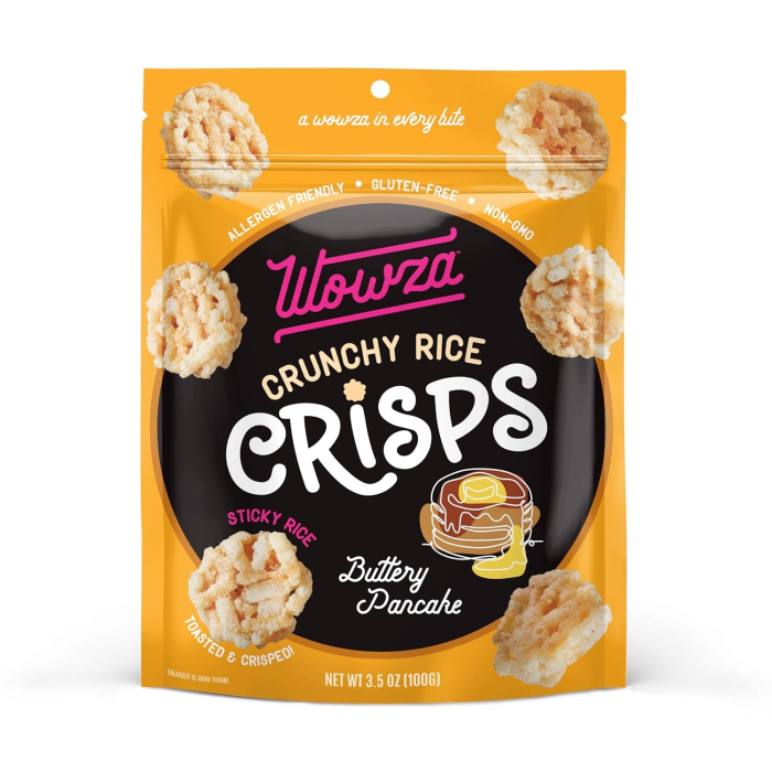 Wowza Buttery Pancake Crunchy Rice Crisps - Front view