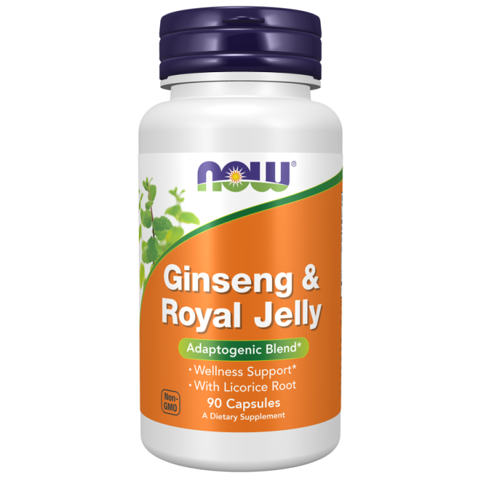 NOW Foods Ginseng & Royal Jelly - 90 Capsules