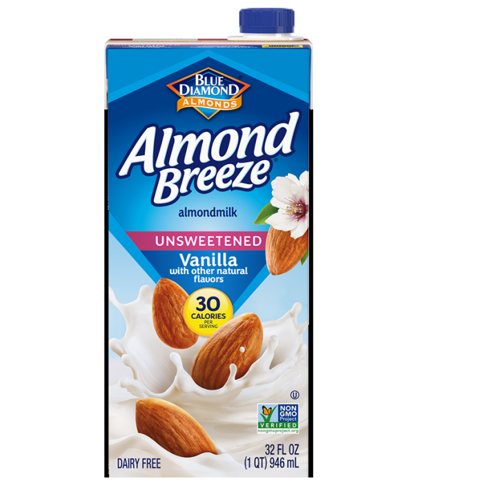 Blue Diamond Almond Breeze Vanilla Unsweetened - Front Label