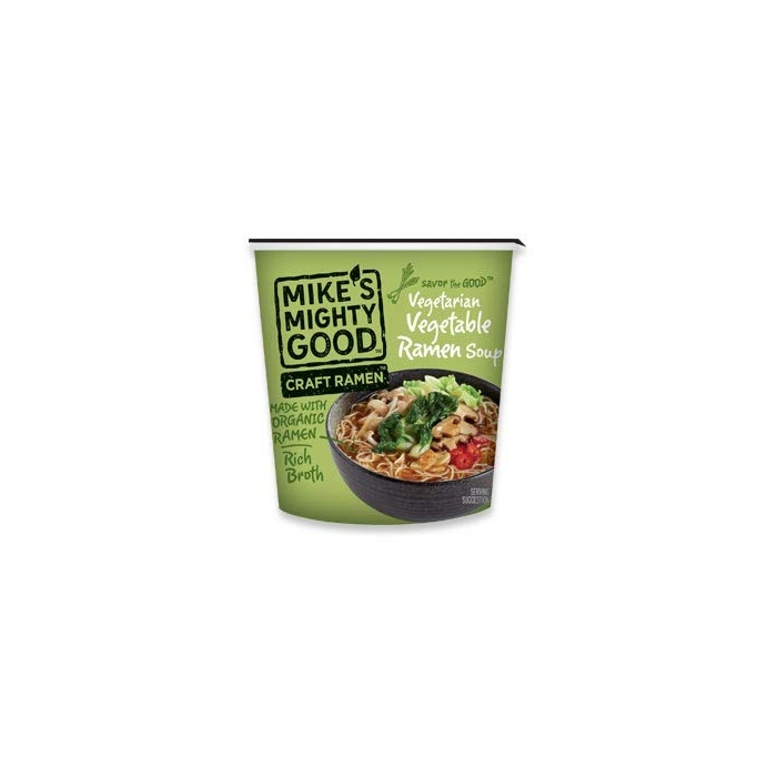 Mike's Mighty Good Vegetarian Vegetable Ramen Noodle Soup Cup, Individual Serving