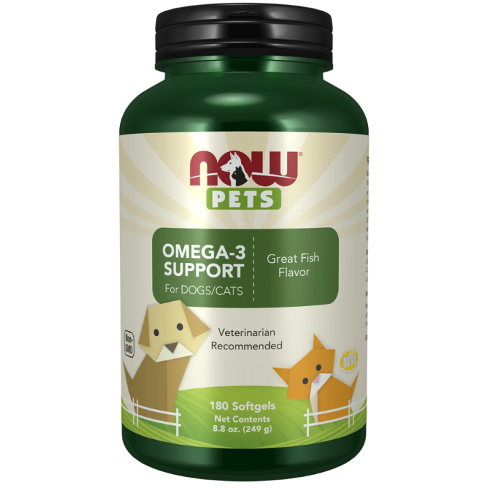 NOW Foods Omega-3 Support - 180 Softgels for Pets