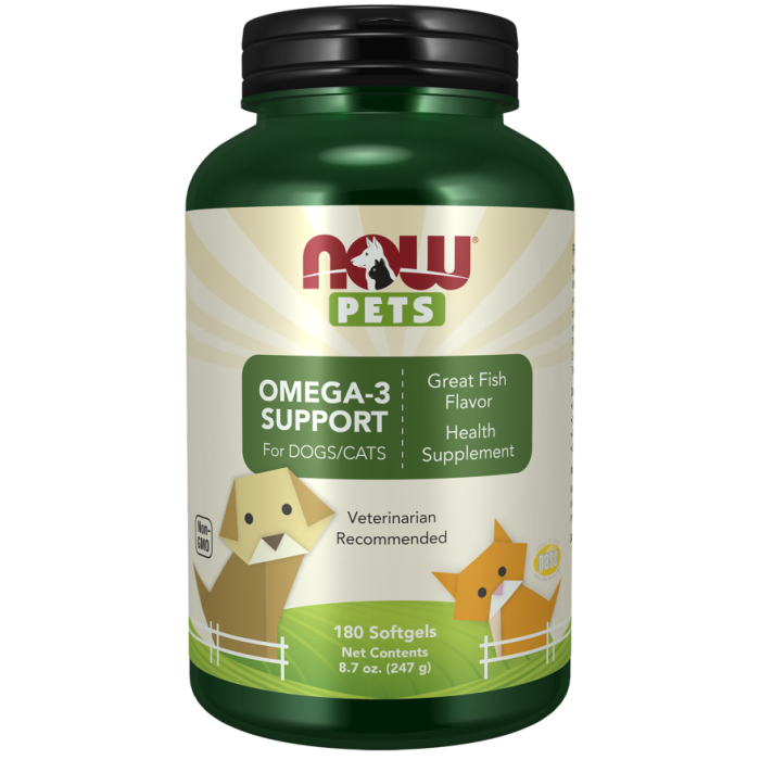 NOW Foods Omega-3 Support - 180 Softgels for Pets